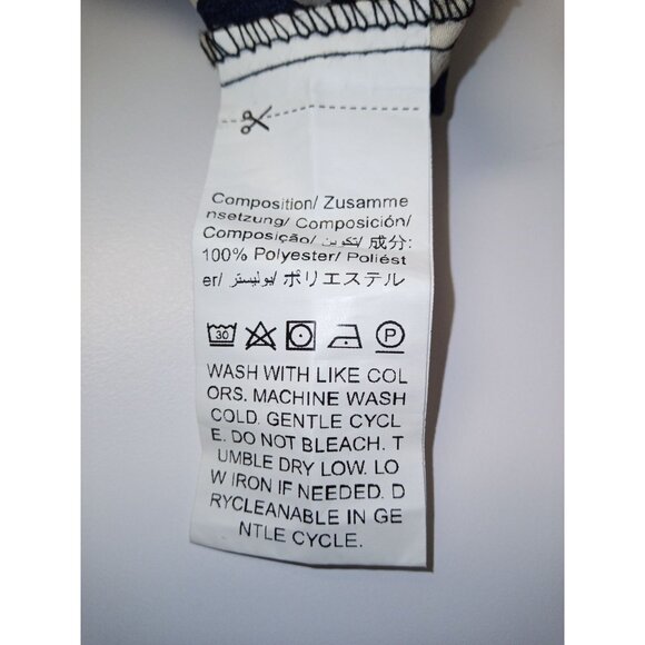 Emery Rose Black Tan Striped Mini Dress Size Small - Picture 6 of 6